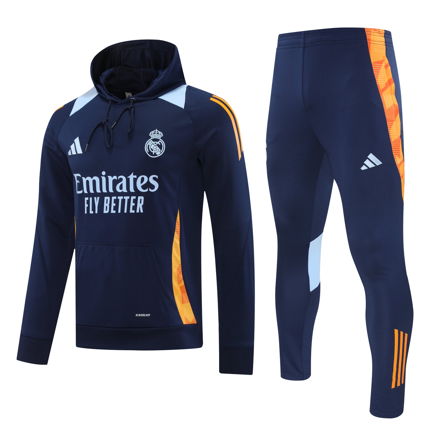 CONJUNTO DE BUZO SIN CIERRE CON GORRO REAL MADRID