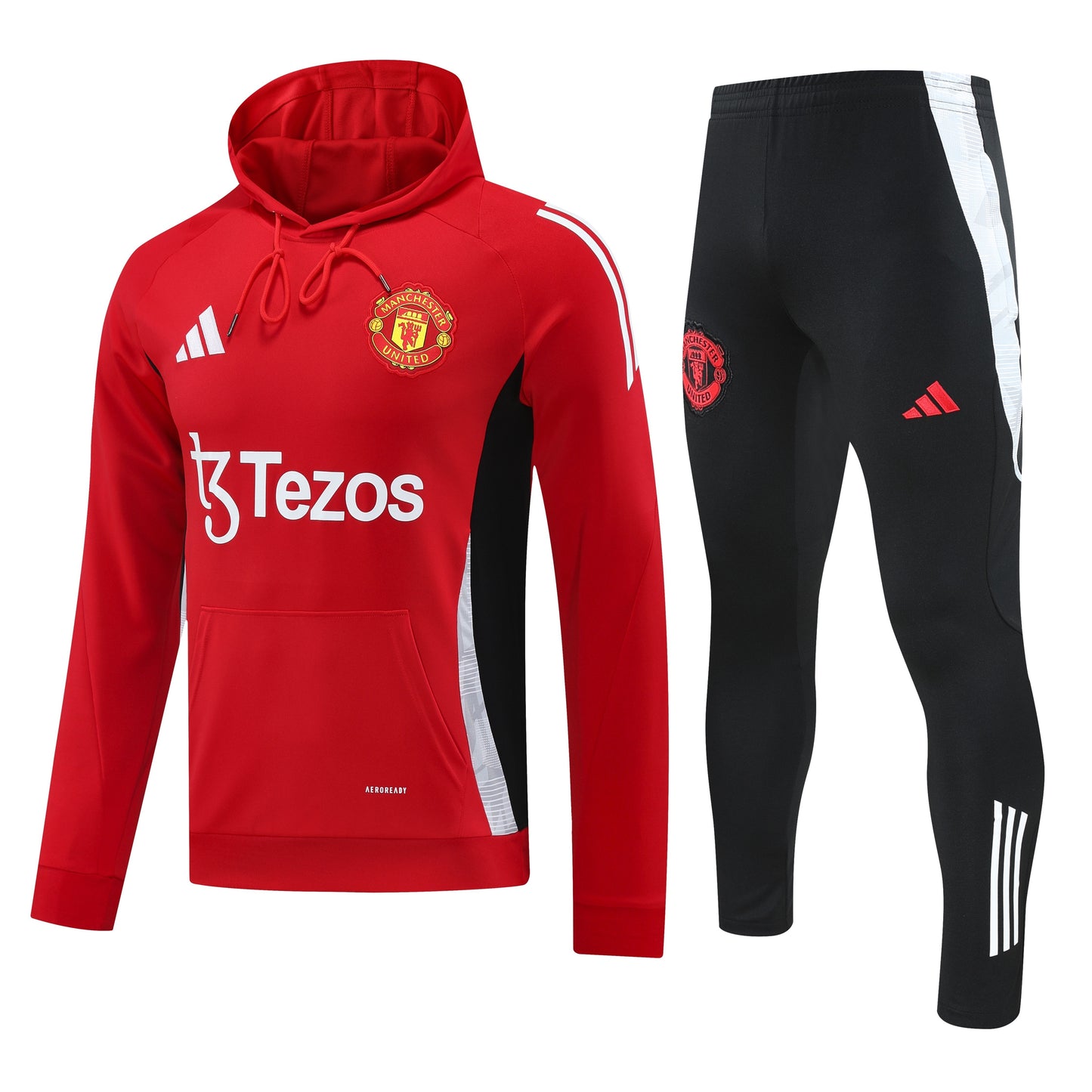 CONJUNTO DE BUZO SIN CIERRE CON GORRO MANCHESTER UNITED