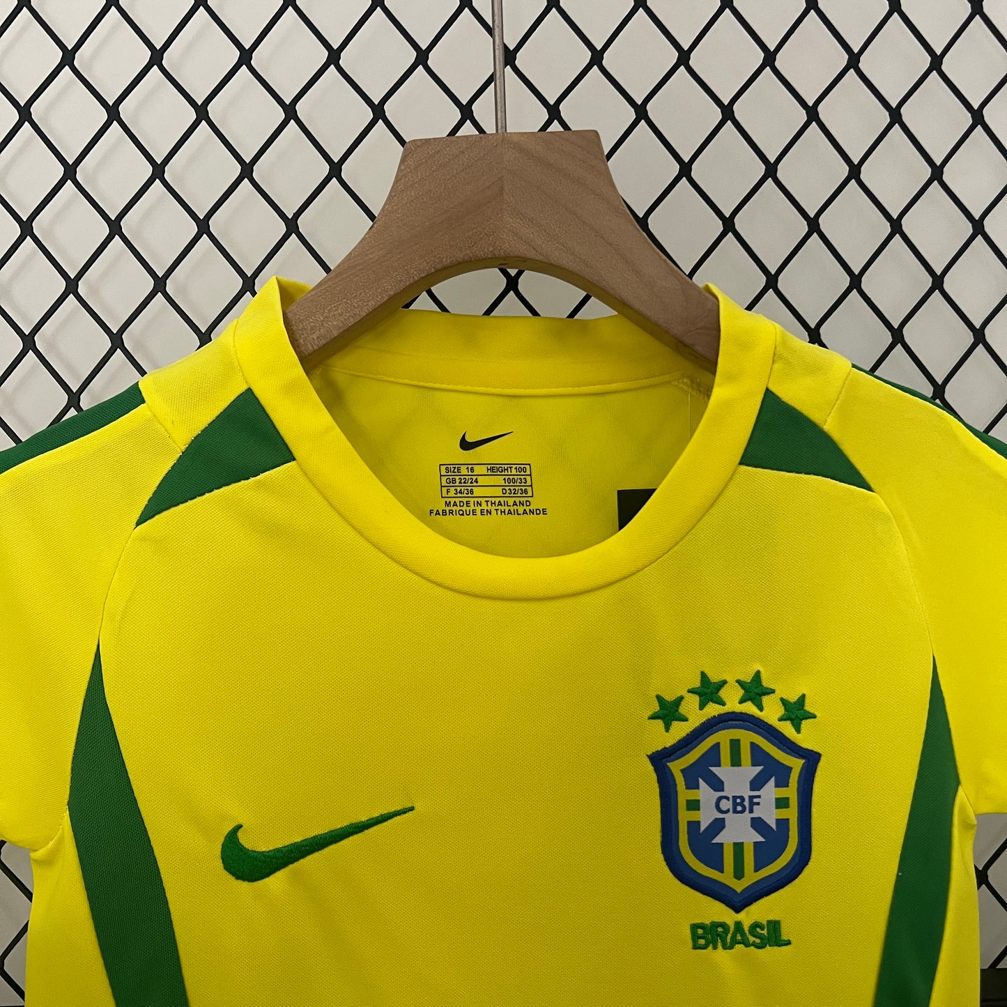 CAMISETA PRIMERA EQUIPACIÓN BRASIL 2002 INFANTIL