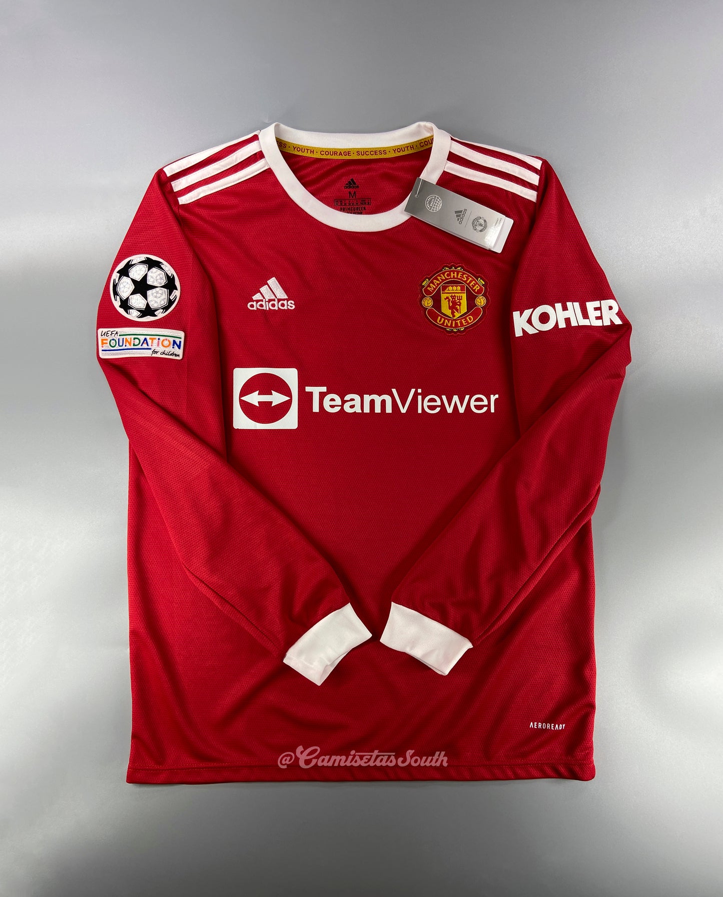 CAMISETA PRIMERA EQUIPACIÓN MANCHESTER UNITED 21/22 VERSIÓN FAN MANGA LARGA