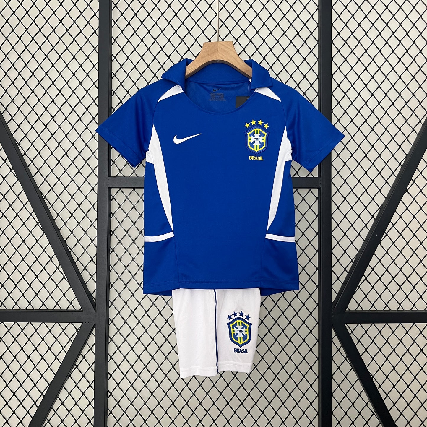 CAMISETA SEGUNDA EQUIPACIÓN BRASIL 2002 INFANTIL