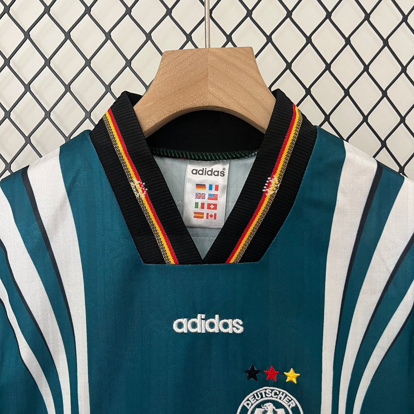 CAMISETA SEGUNDA EQUIPACIÓN ALEMANIA 1996 INFANTIL