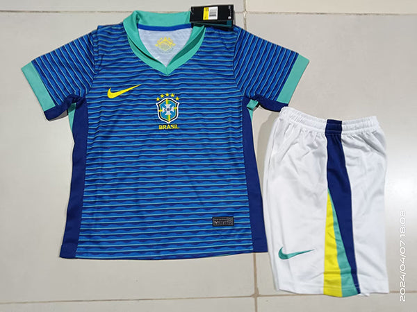 CAMISETA SEGUNDA EQUIPACIÓN BRASIL 2024 VERSIÓN INFANTIL