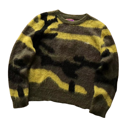 MOHAIR KNIT GUTTA CAMO SWEATER CORTEIZ