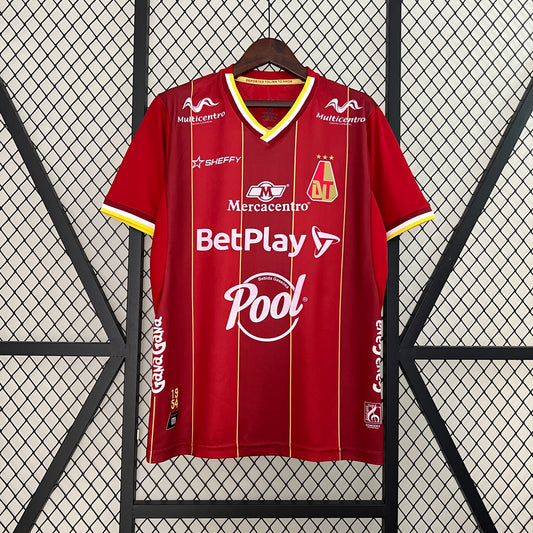 CAMISETA PRIMERA EQUIPACIÓN DEPORTES TOLIMA 2024 VERSIÓN FAN