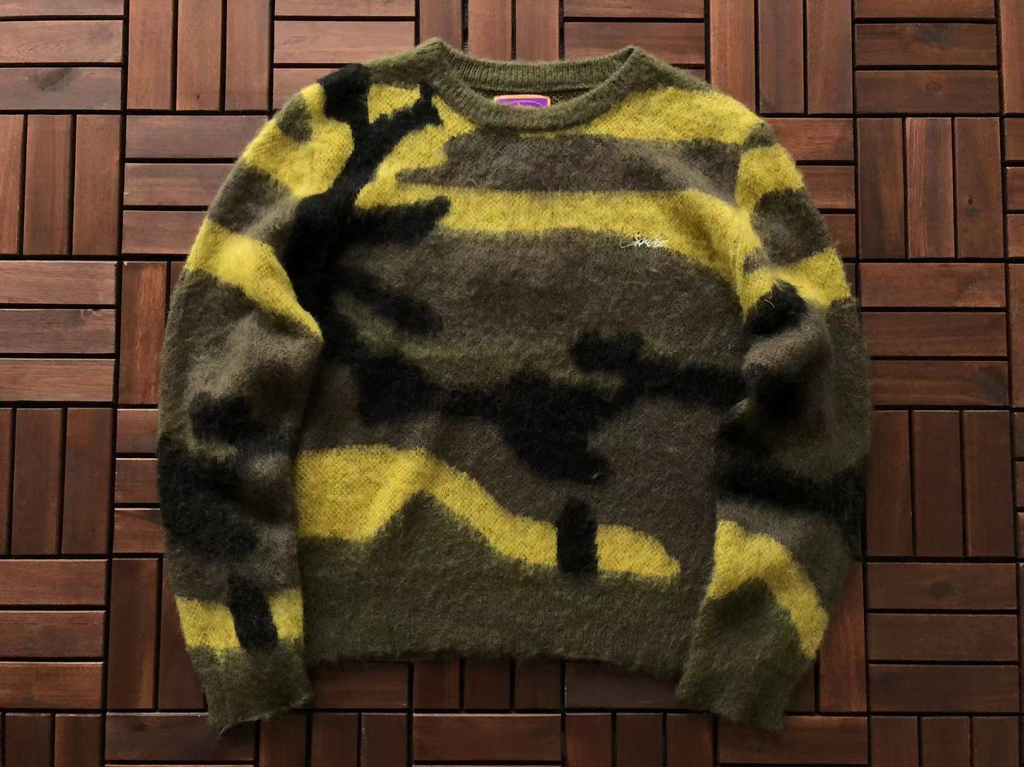 MOHAIR KNIT GUTTA CAMO SWEATER CORTEIZ