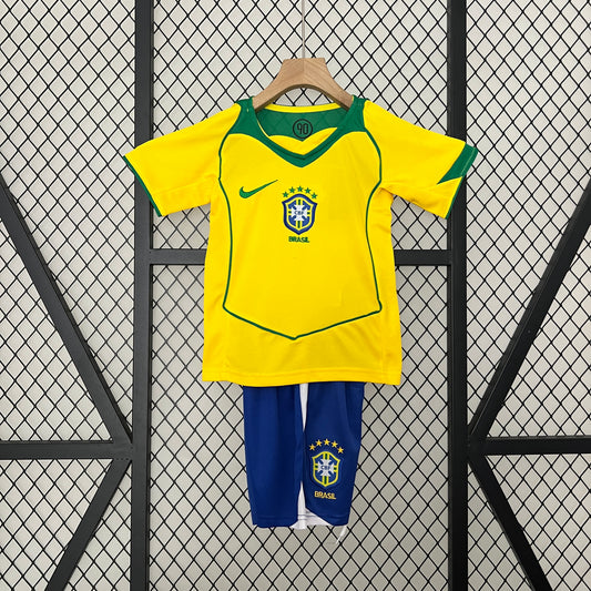 CAMISETA PRIMERA EQUIPACIÓN BRASIL 2004 INFANTIL