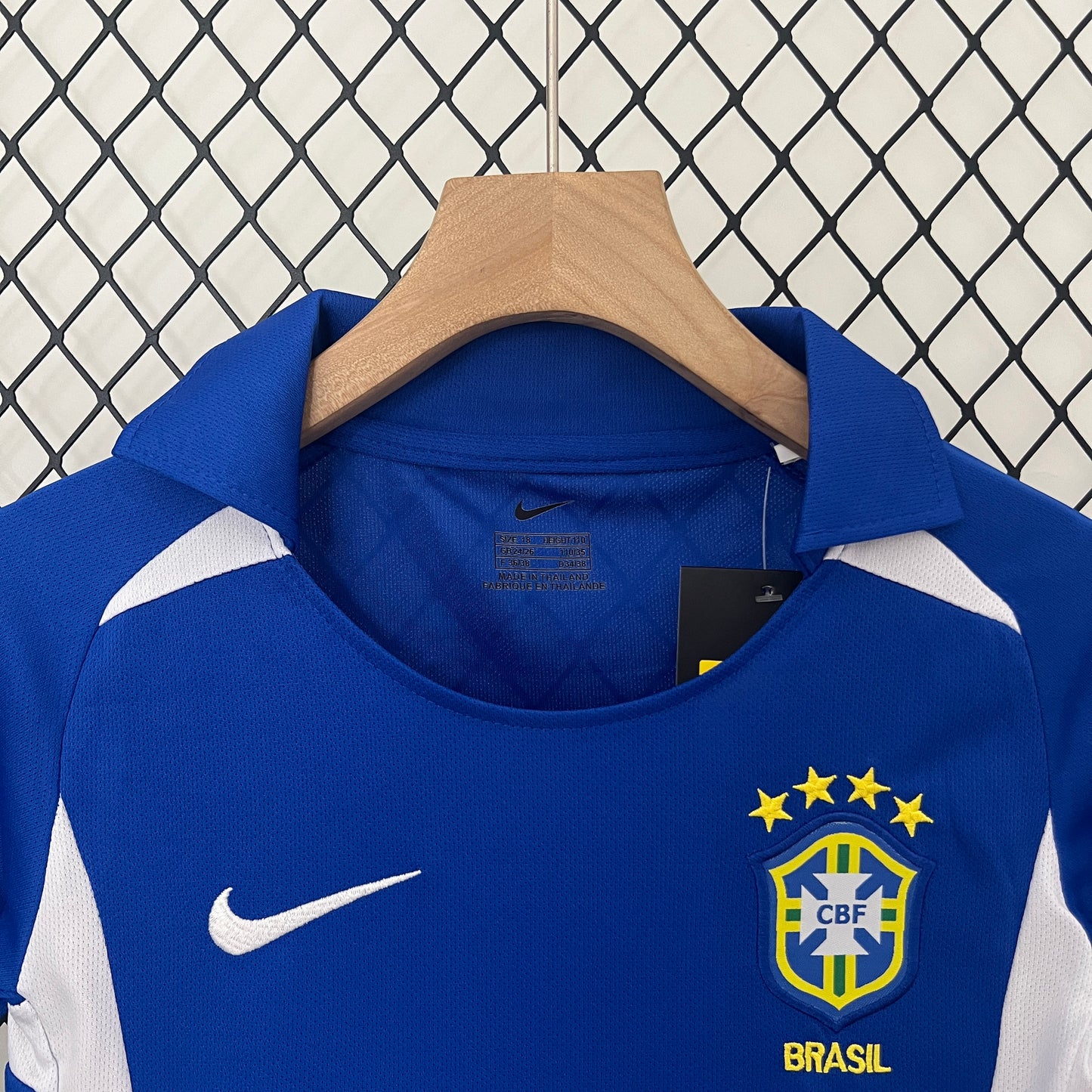 CAMISETA SEGUNDA EQUIPACIÓN BRASIL 2002 INFANTIL