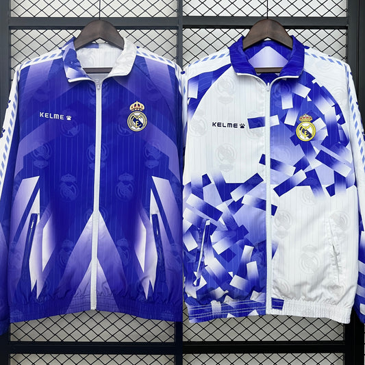 CORTAVIENTOS RETRO REAL MADRID REVERSIBLE