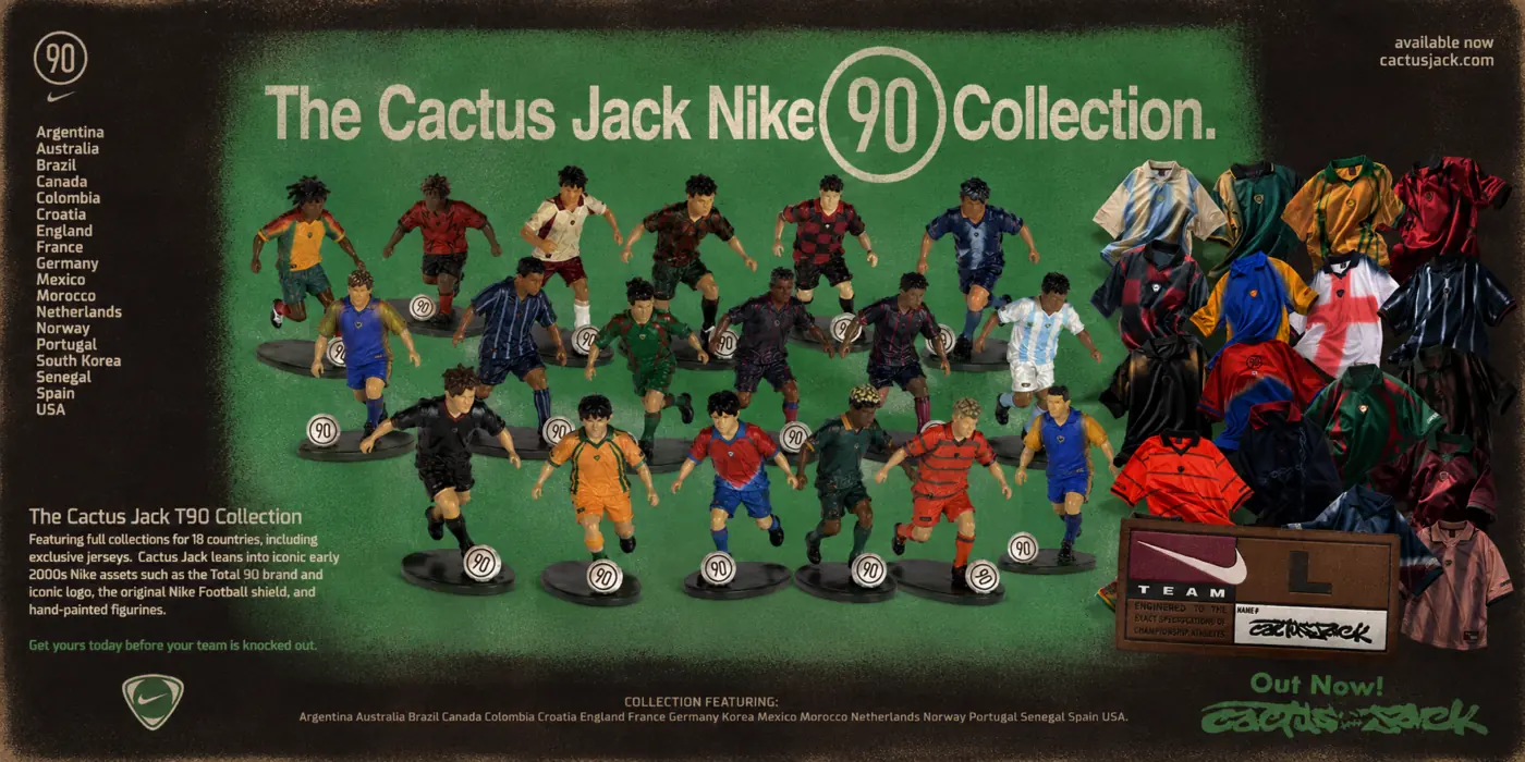 Figuras pintadas a mano de la colección Total 90 × Cactus Jack