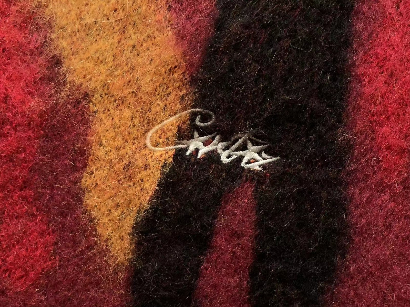 MOHAIR KNIT VEST GUTTA RED CAMO SWEATER CORTEIZ - Imagen 5