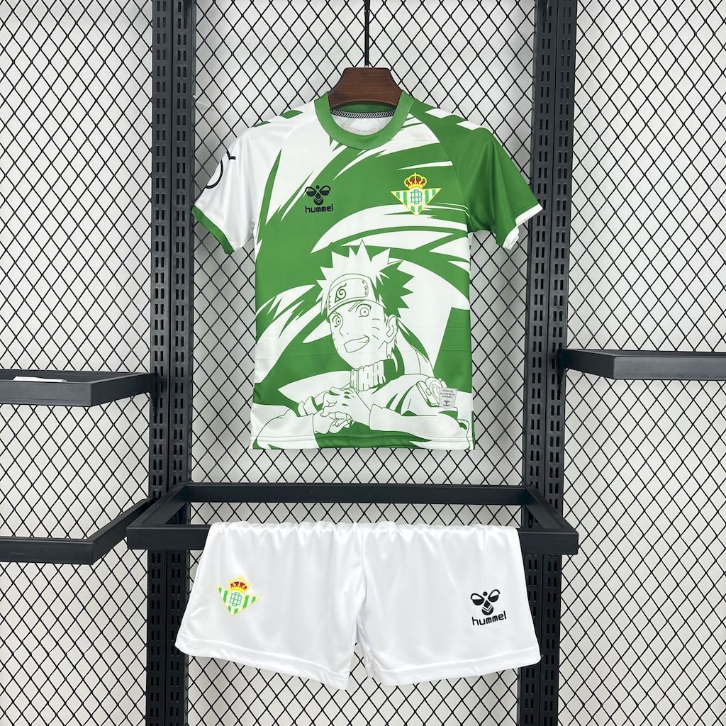 CAMISETA EDICIÓN ESPECIAL REAL BETIS x NARUTO 24/25 VERSIÓN INFANTIL