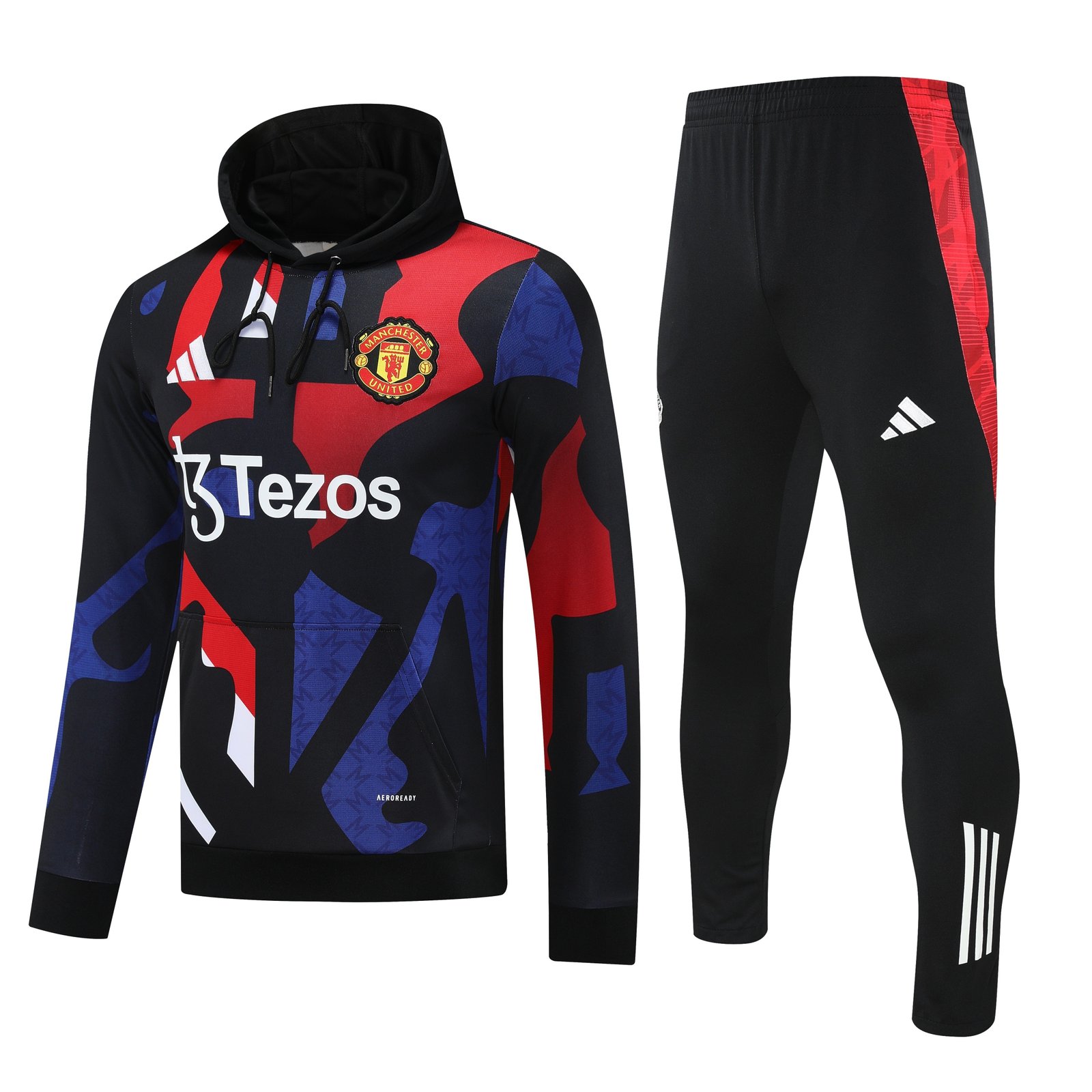 CONJUNTO DE BUZO SIN CIERRE CON GORRO MANCHESTER UNITED