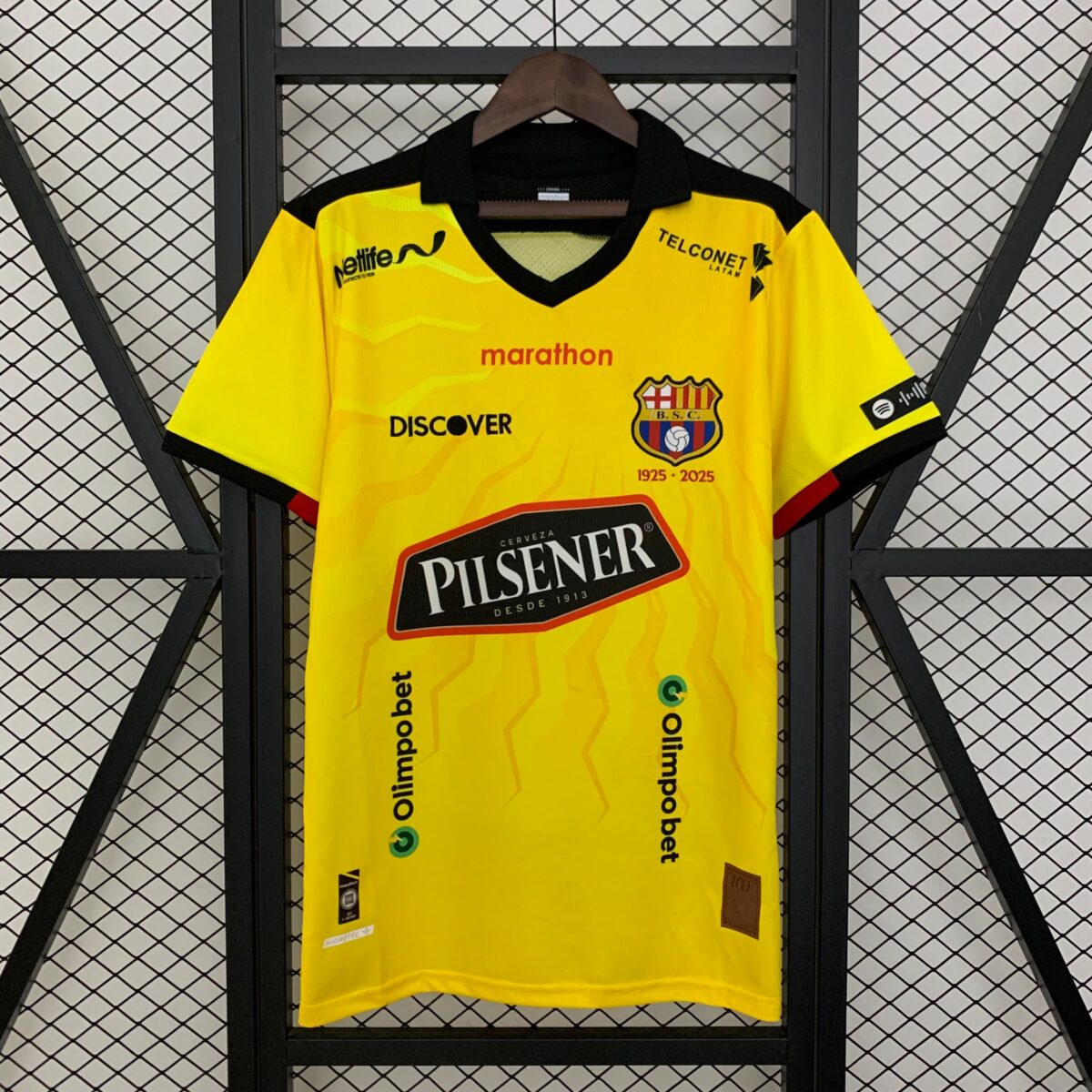CAMISETA PRIMERA EQUIPACIÓN BARCELONA SC 2025 VERSIÓN FAN