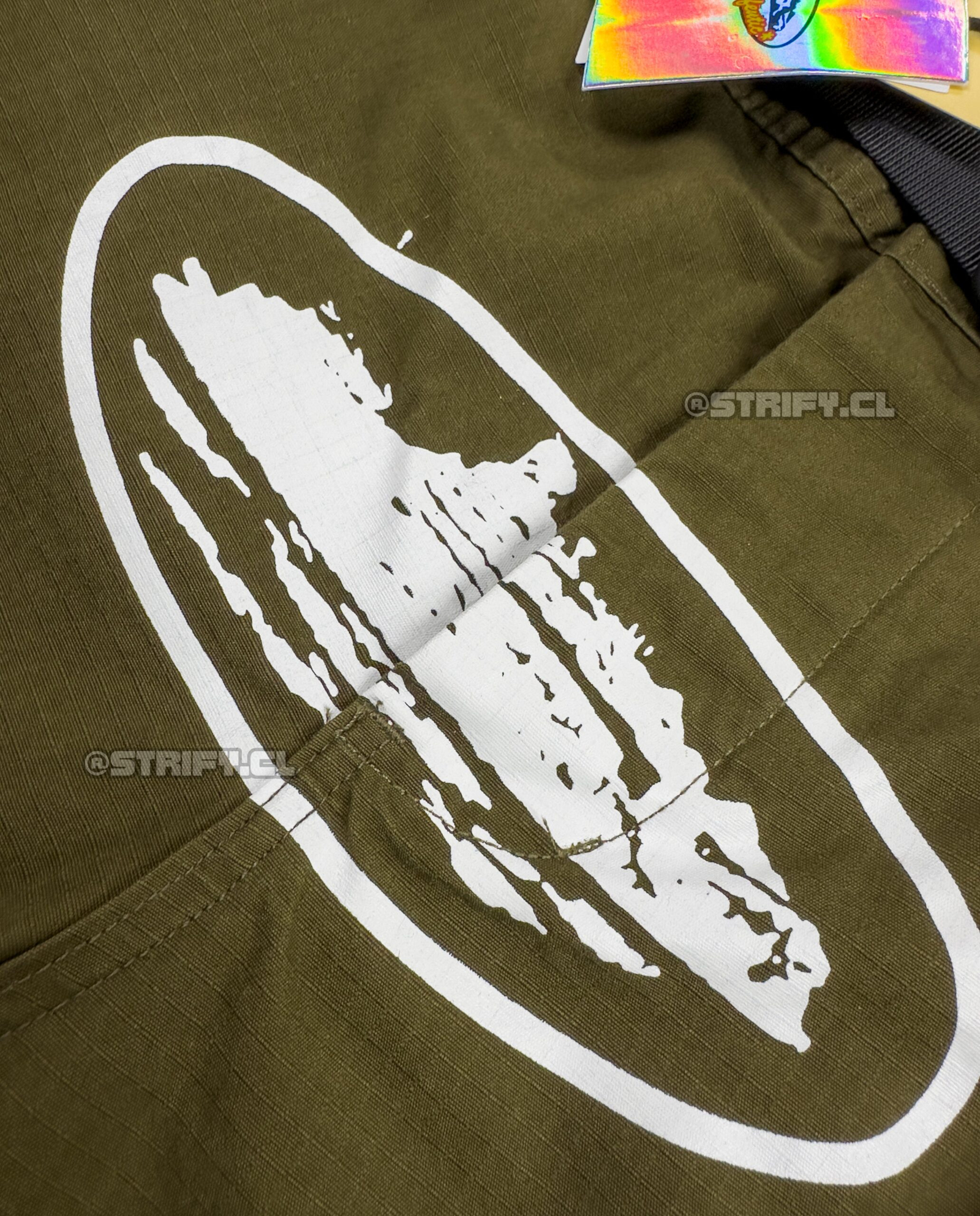 SHORTS CARGO ALCATRAZ KHAKI GREEN CORTEIZ - Imagen 2