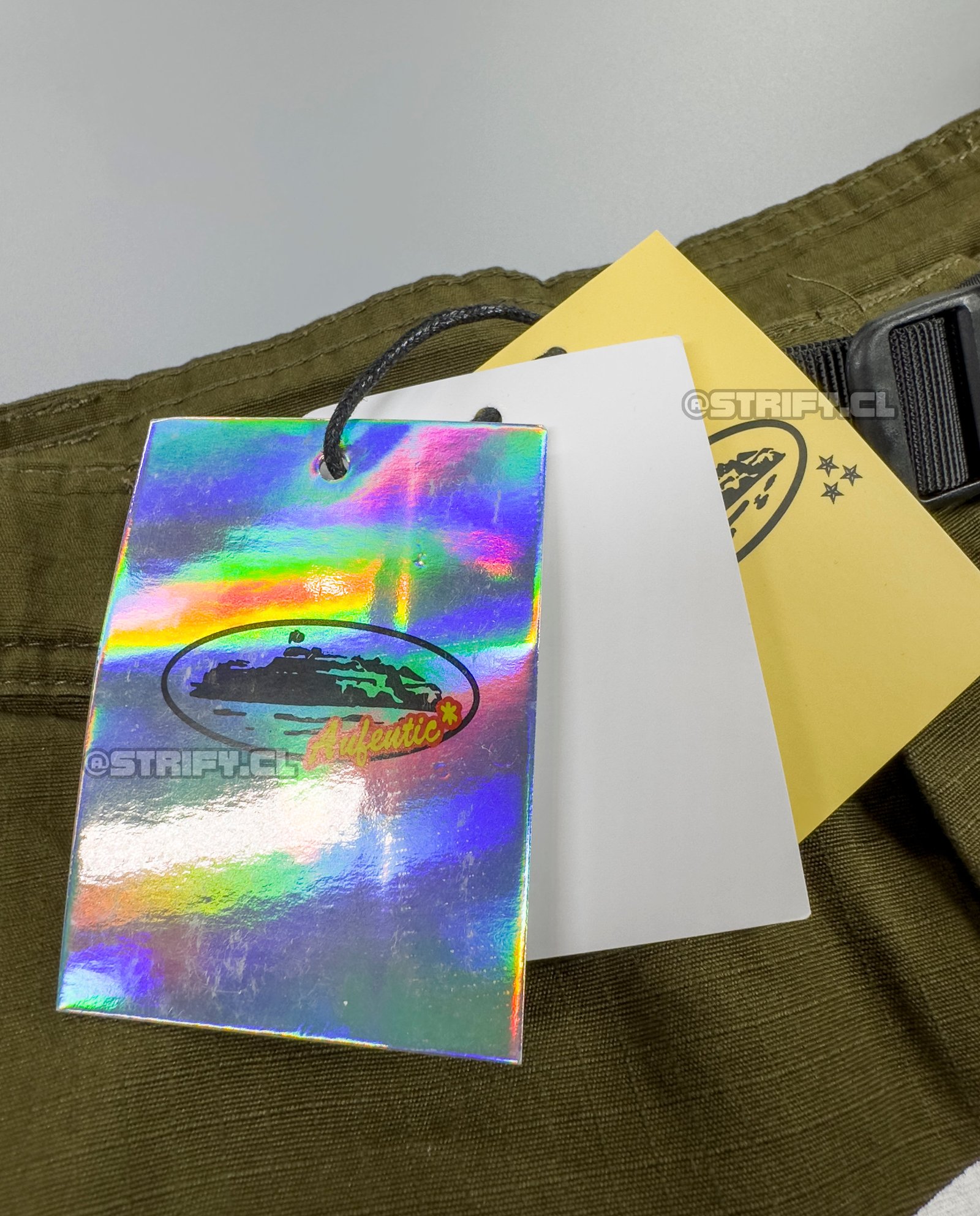 SHORTS CARGO ALCATRAZ KHAKI GREEN CORTEIZ - Imagen 3