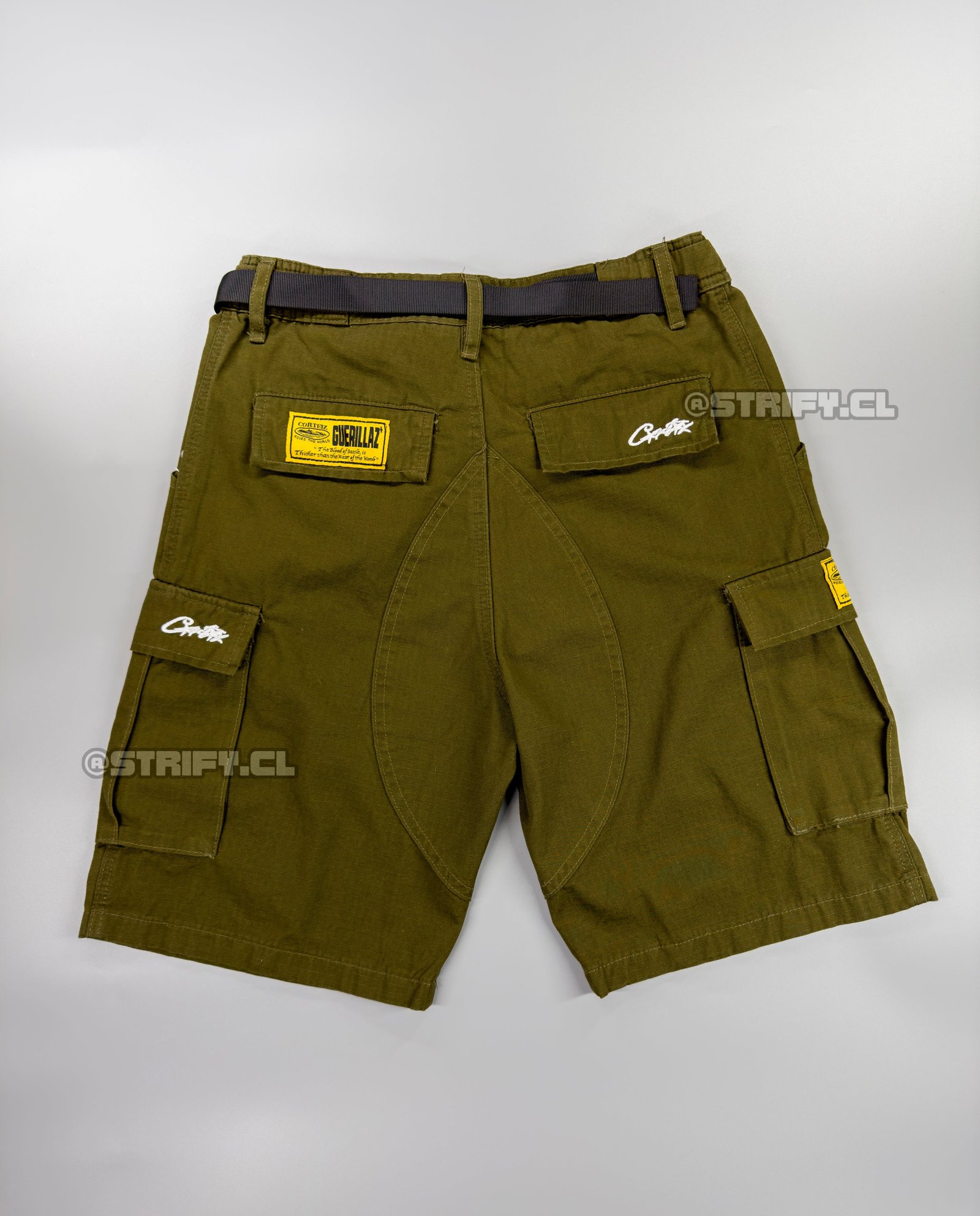 SHORTS CARGO ALCATRAZ KHAKI GREEN CORTEIZ - Imagen 7
