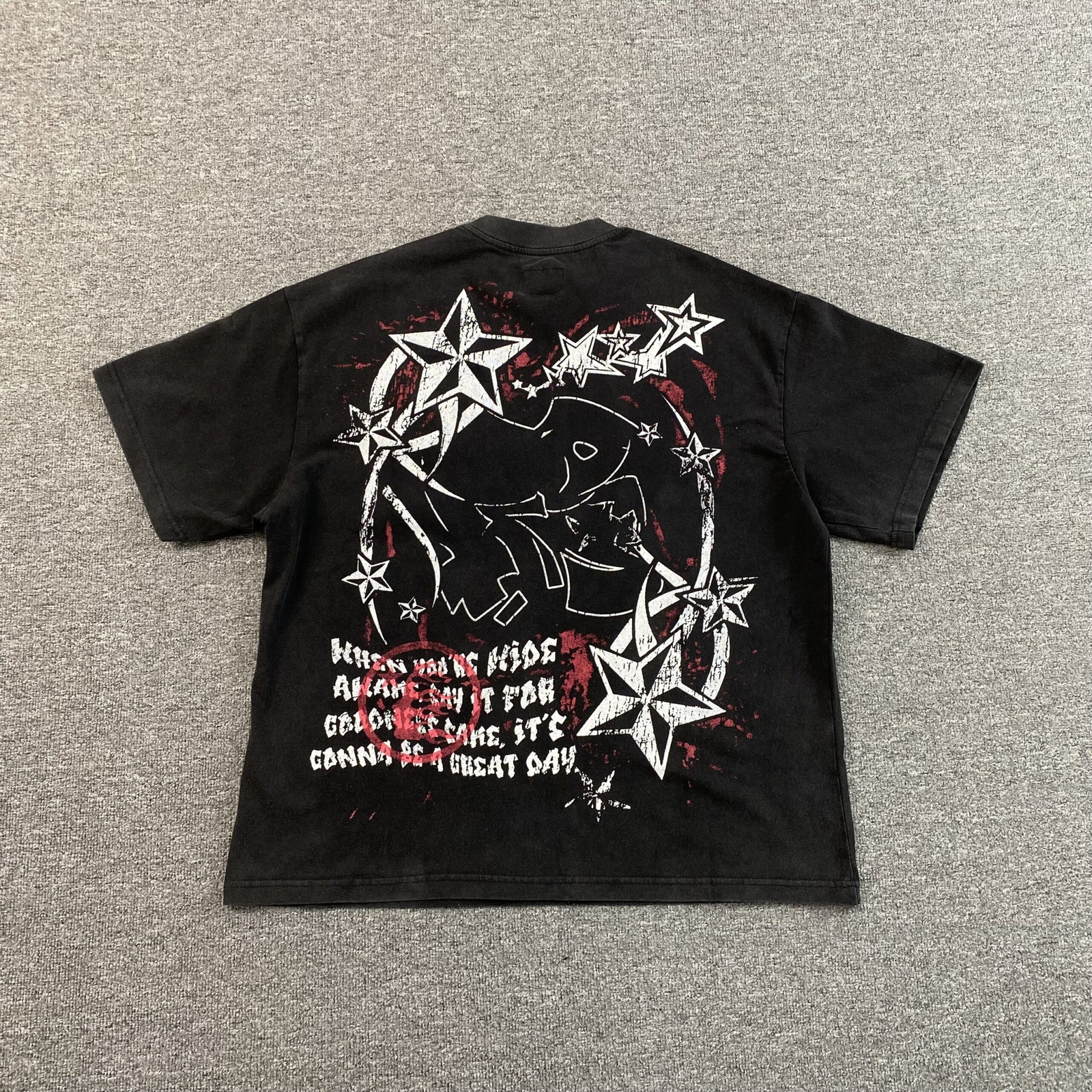 HELLSTAR BLOOD STAR BLACK T-SHIRT - Imagen 8