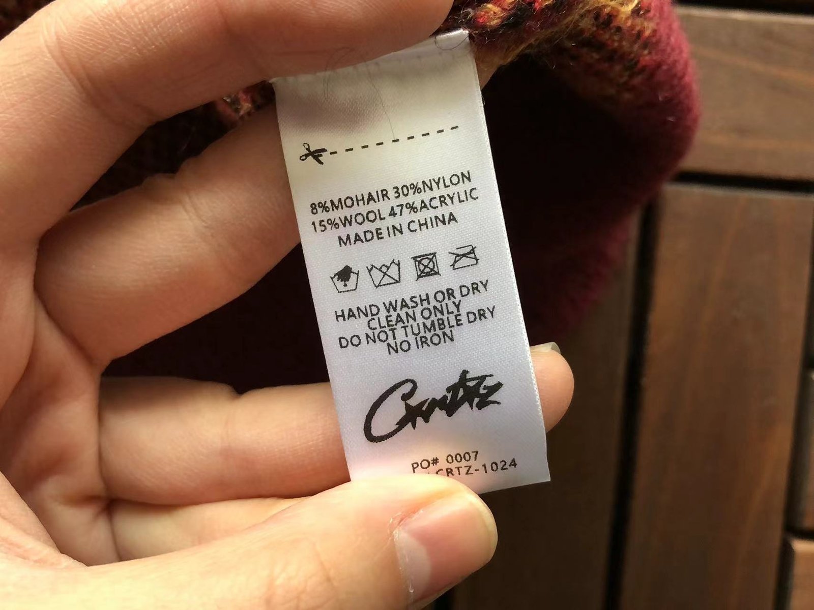 MOHAIR KNIT VEST GUTTA RED CAMO SWEATER CORTEIZ - Imagen 7