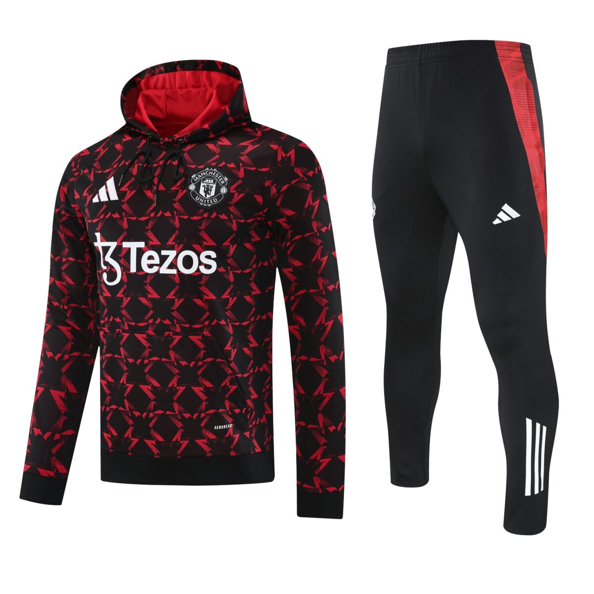 CONJUNTO DE BUZO SIN CIERRE CON GORRO MANCHESTER UNITED