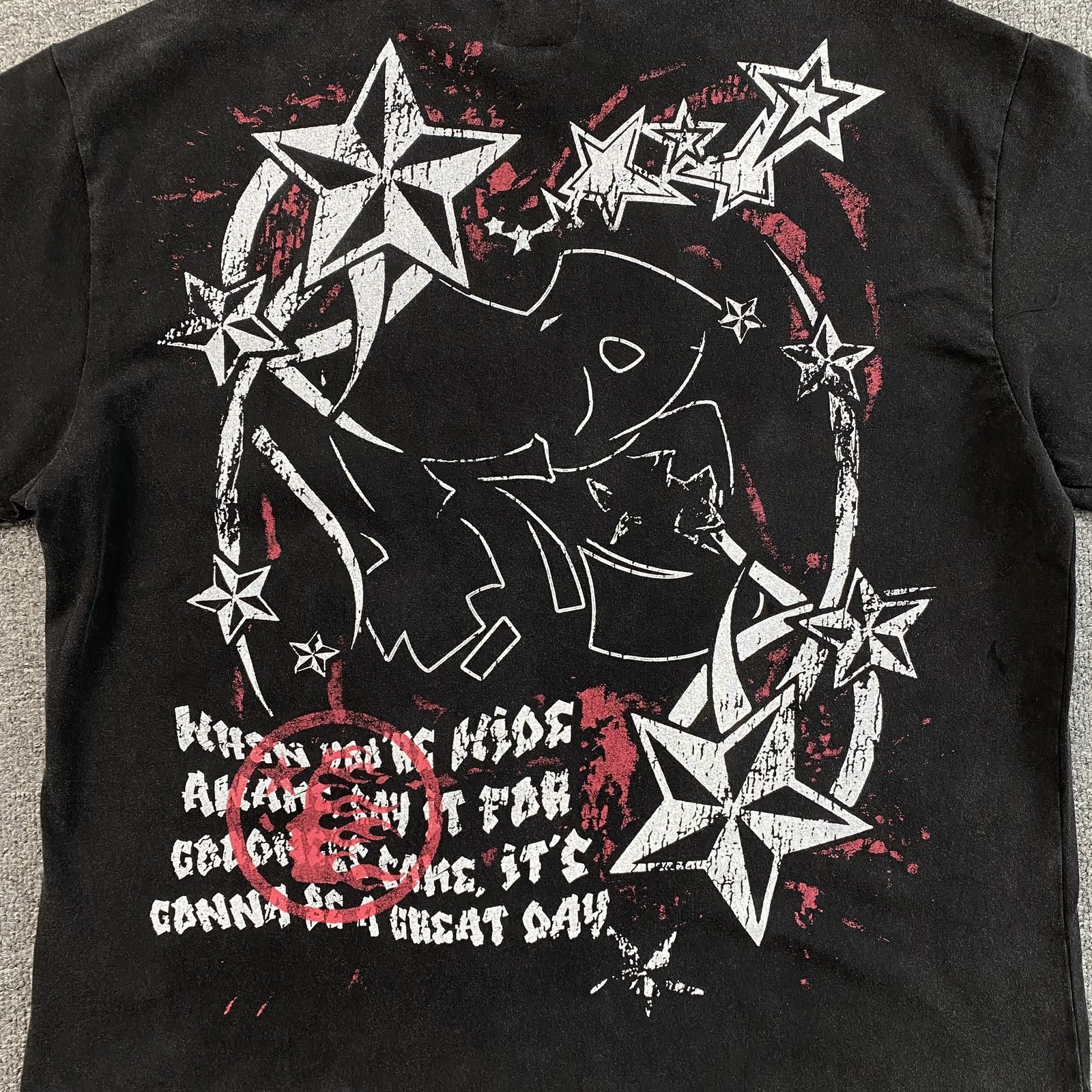 HELLSTAR BLOOD STAR BLACK T-SHIRT - Imagen 2