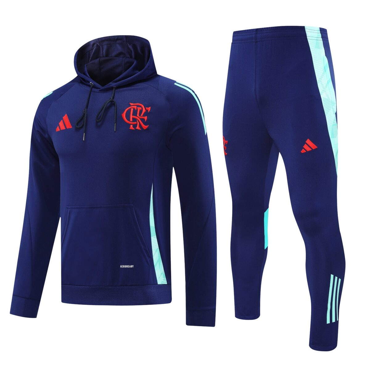 CONJUNTO DE BUZO SIN CIERRE CON GORRO FLAMENGO