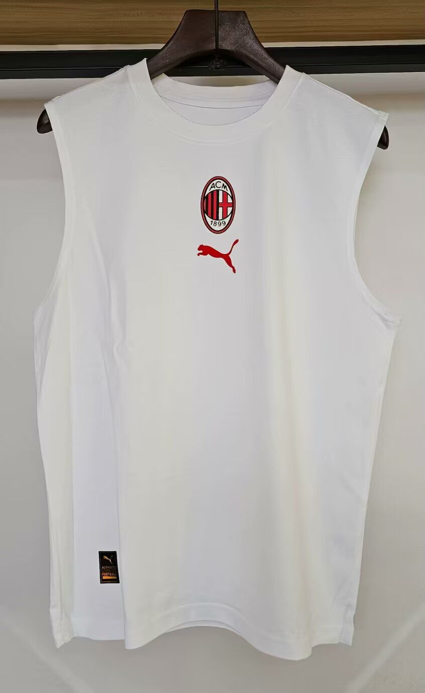 POLERA DE ALGODÓN AC MILAN VERSIÓN SIN MANGAS