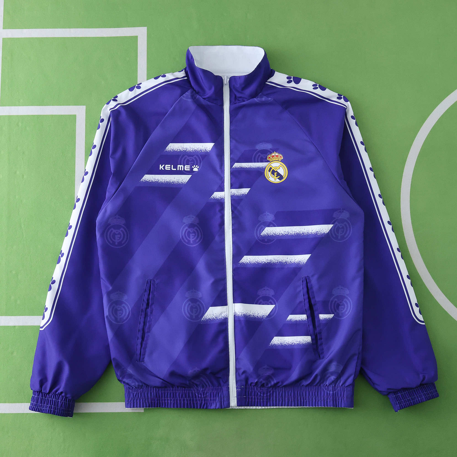 CORTAVIENTOS RETRO REAL MADRID REVERSIBLE