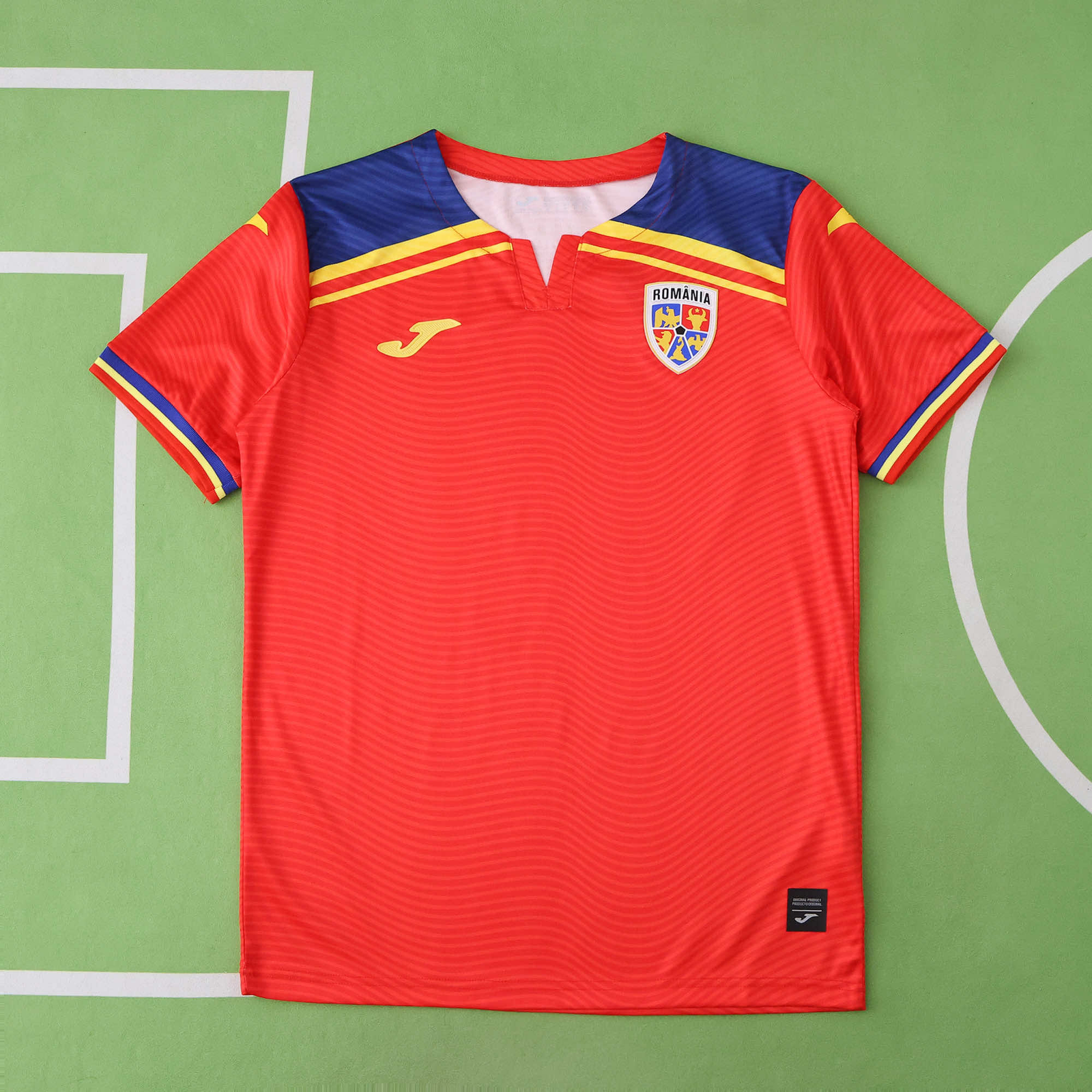 CAMISETA SEGUNDA EQUIPACIÓN RUMANÍA 2025 VERSIÓN FAN