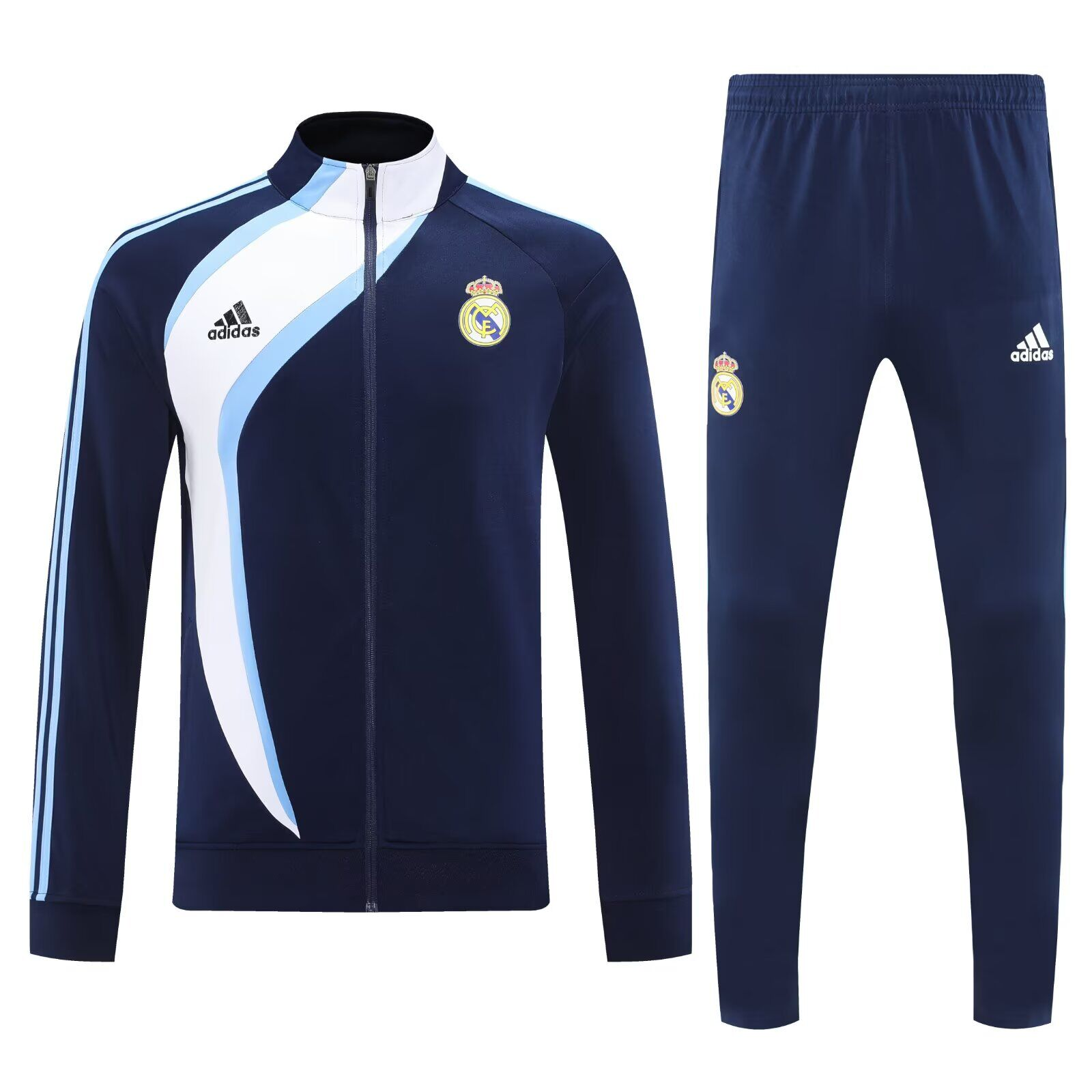 CONJUNTO DE BUZO CIERRE COMPLETO RETRO REAL MADRID