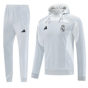 CONJUNTO DE BUZO SIN CIERRE CON GORRO REAL MADRID