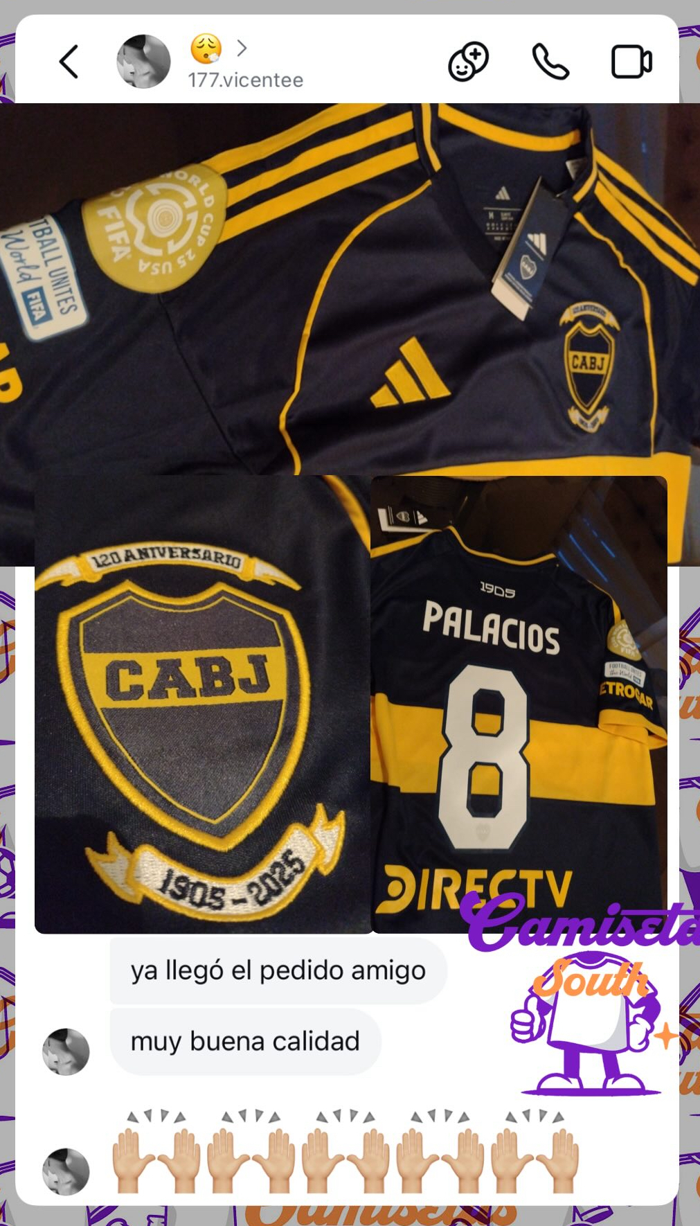 Boca Juniors primera equipación 2025