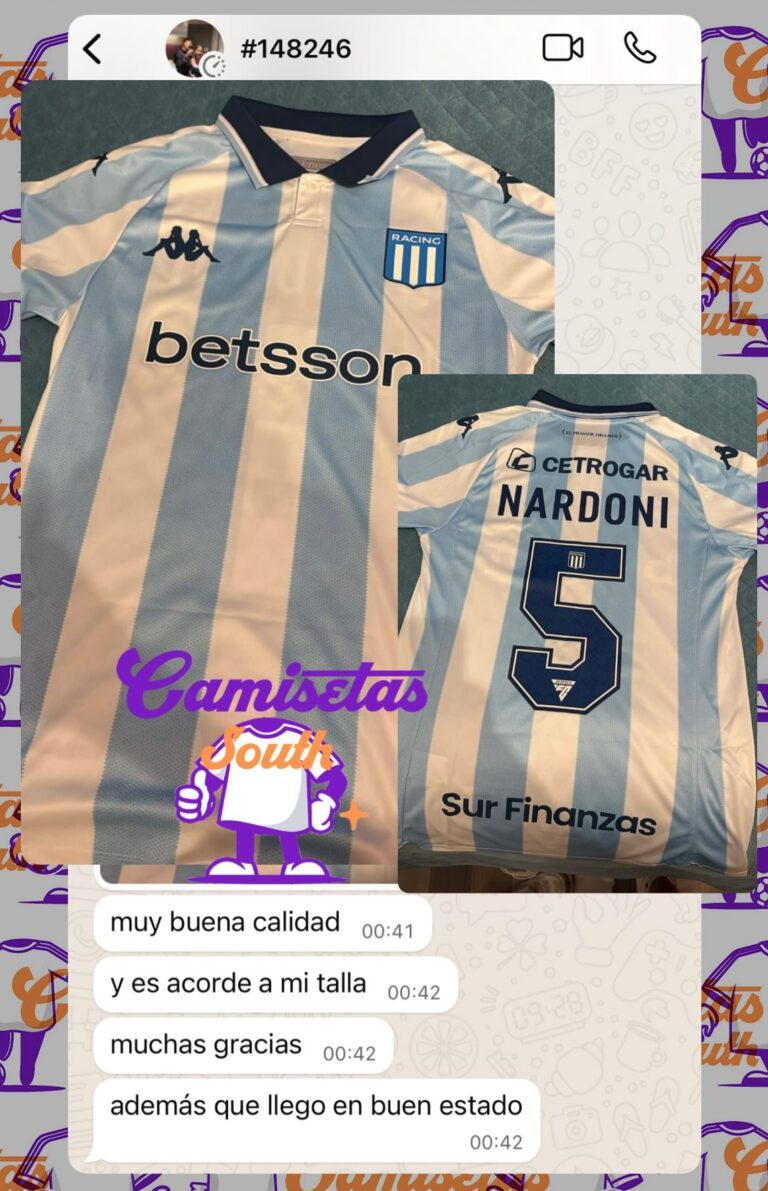Pedido #148246 · Racing Club primera equipación 2025