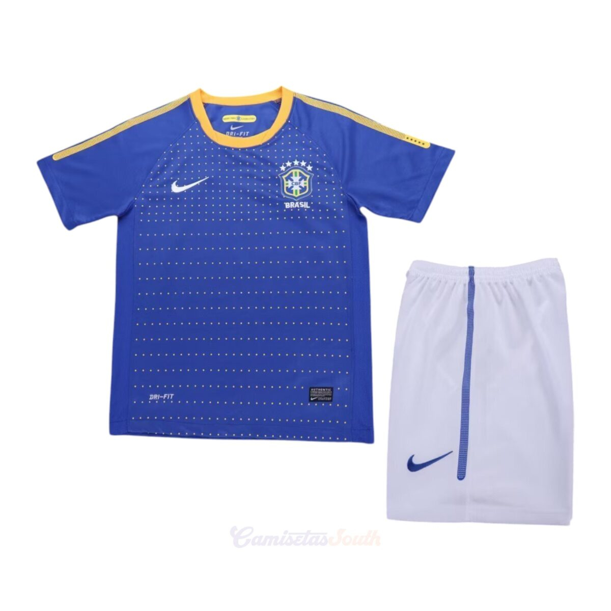 CAMISETA SEGUNDA EQUIPACIÓN BRASIL 2010 INFANTIL