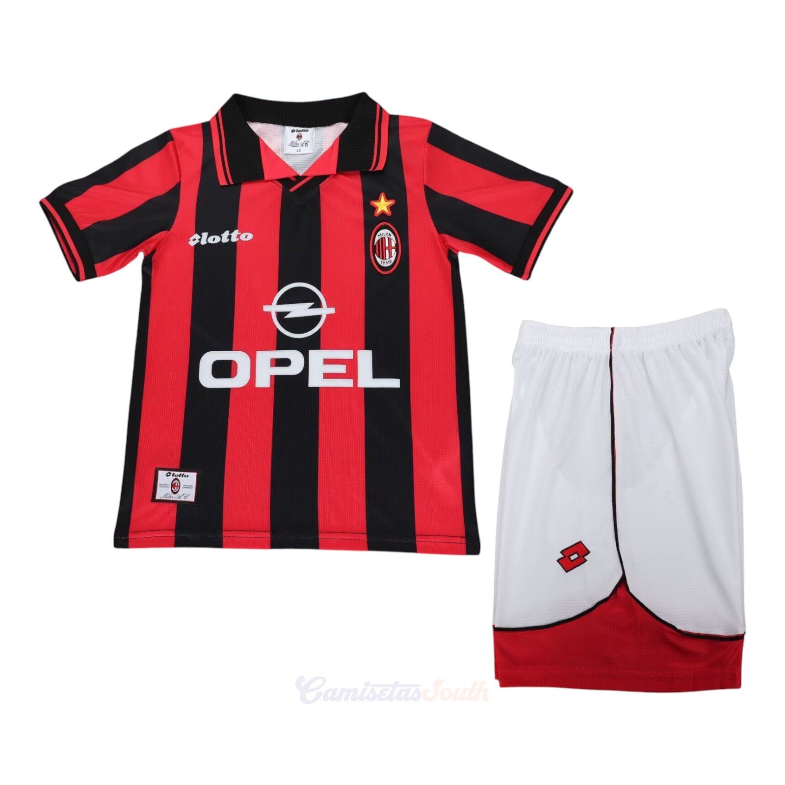 CAMISETA PRIMERA EQUIPACIÓN AC MILAN 1997/98 INFANTIL