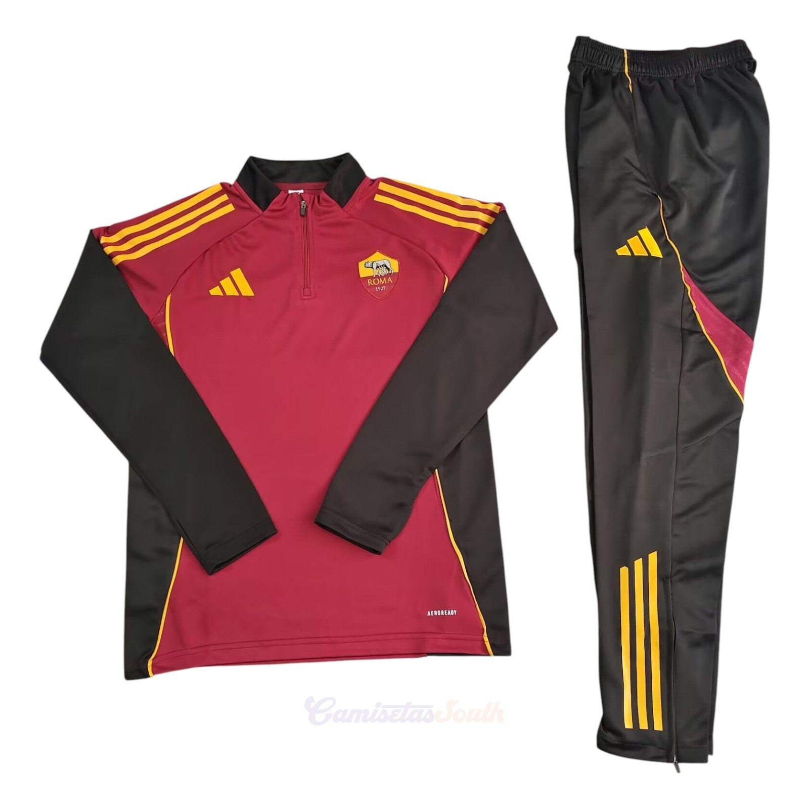 CONJUNTO DE BUZO MEDIO CIERRE AS ROMA