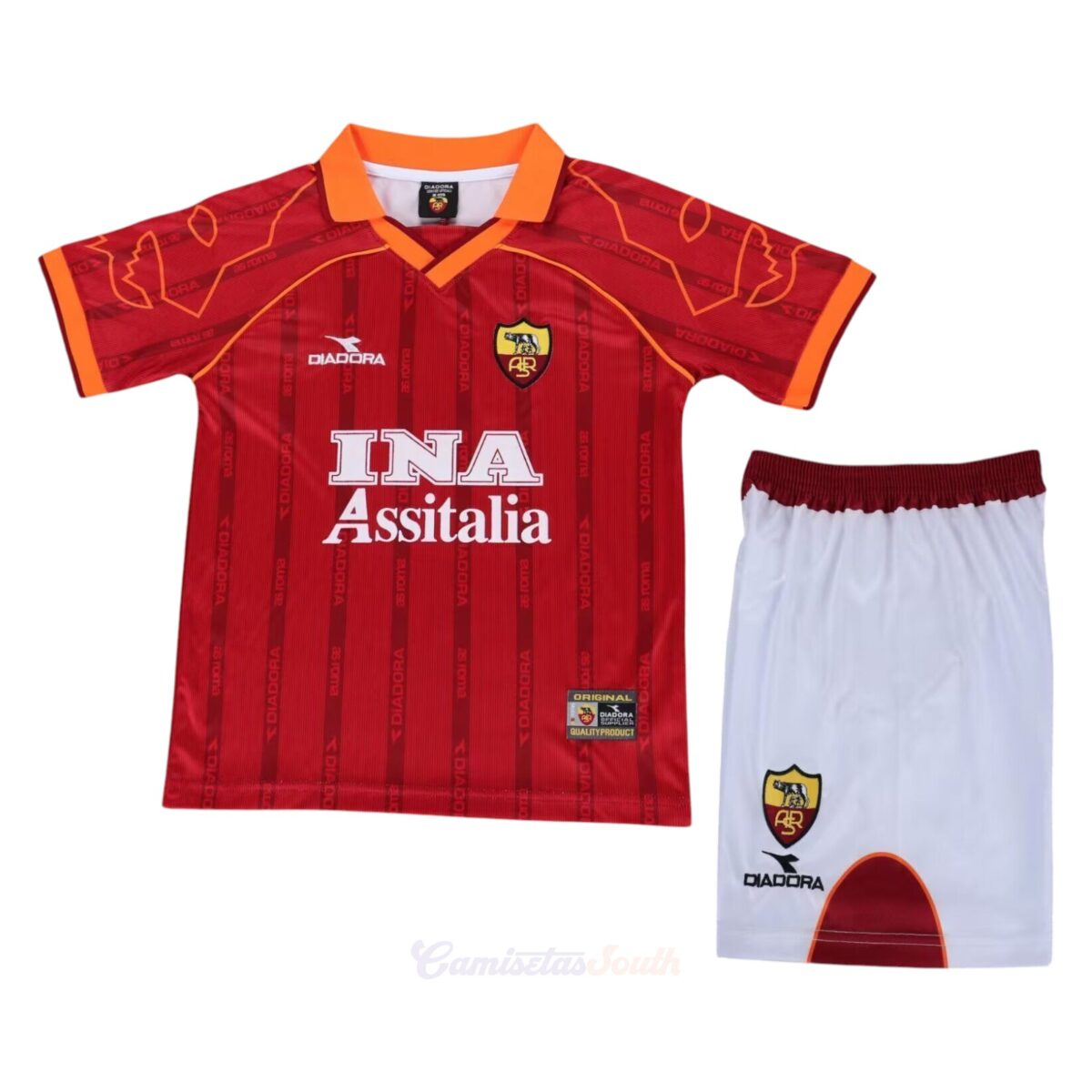 CAMISETA PRIMERA EQUIPACIÓN AS ROMA 1999/00 INFANTIL