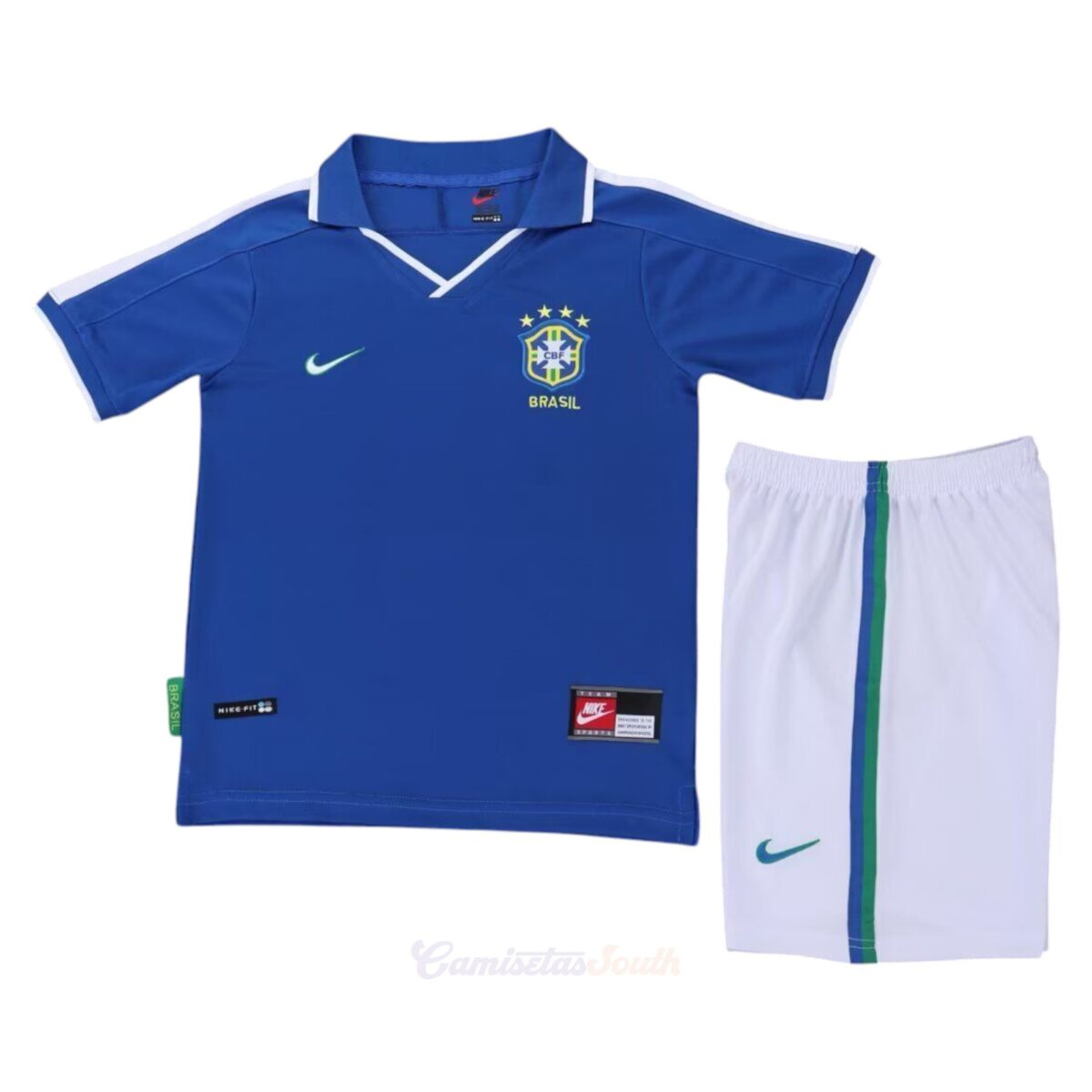 CAMISETA SEGUNDA EQUIPACIÓN BRASIL 1997 INFANTIL