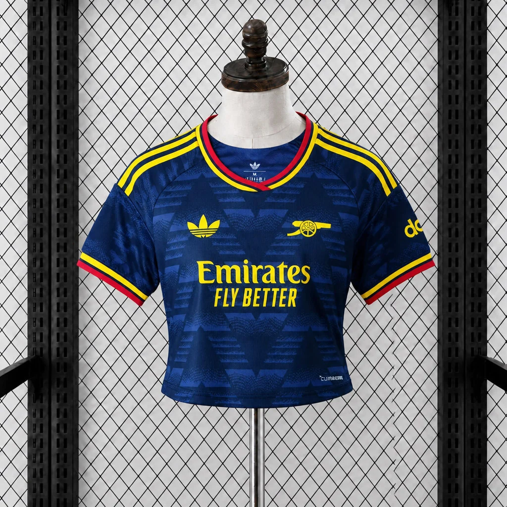 CAMISETA SEGUNDA EQUIPACIÓN ARSENAL 2026/27 VERSIÓN CROPPED TOP