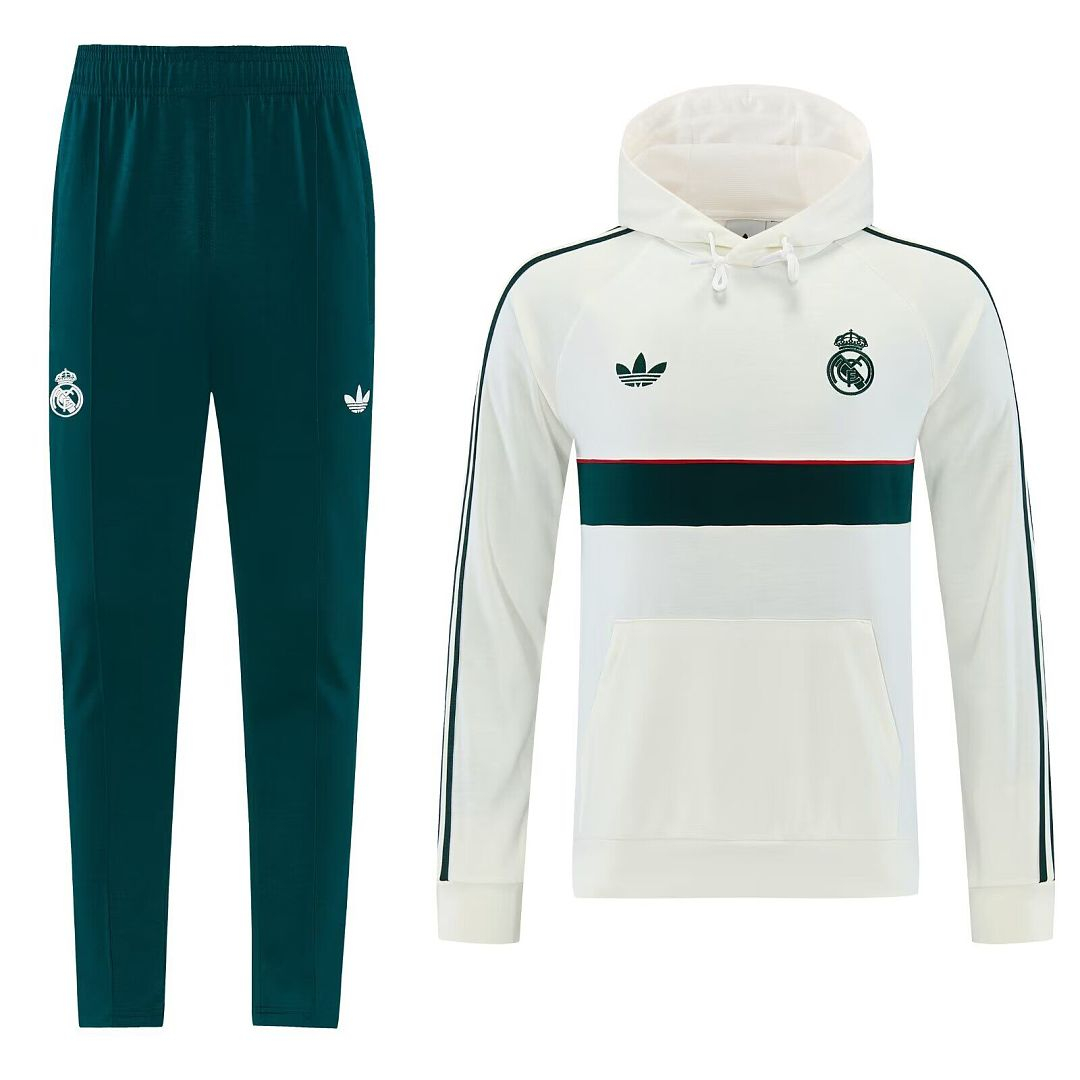 CONJUNTO DE BUZO SIN CIERRE CON GORRO REAL MADRID
