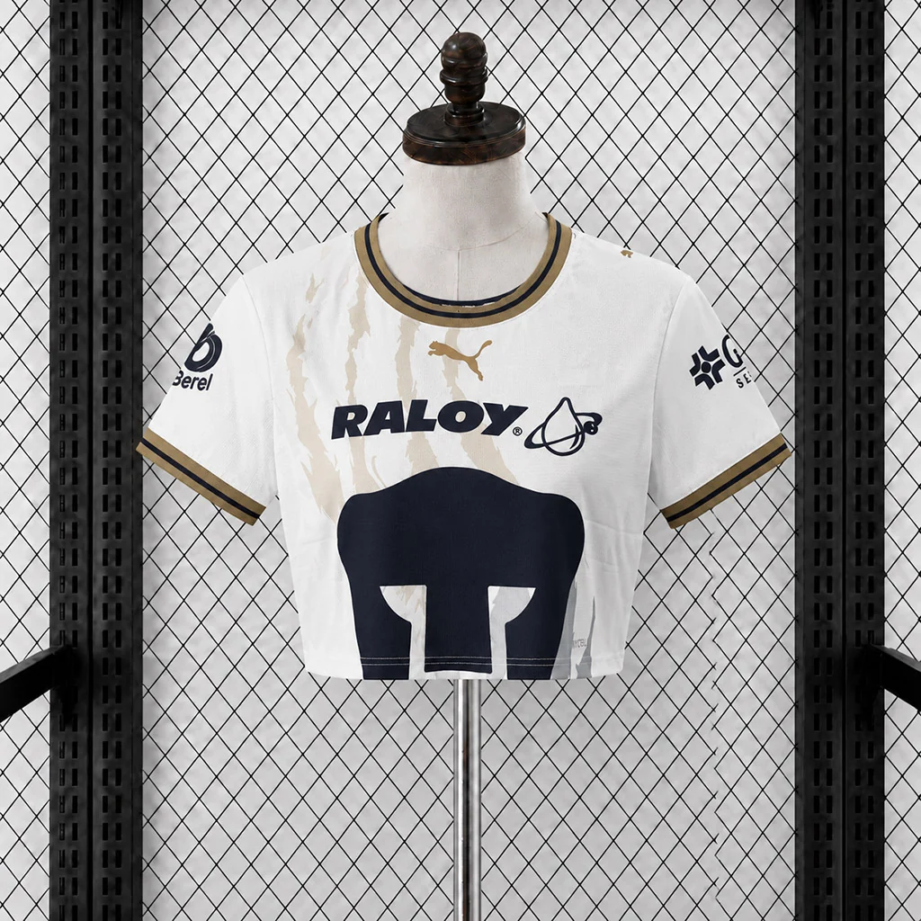 CAMISETA SEGUNDA EQUIPACIÓN PUMAS UNAM 2026/27 VERSIÓN CROPPED TOP