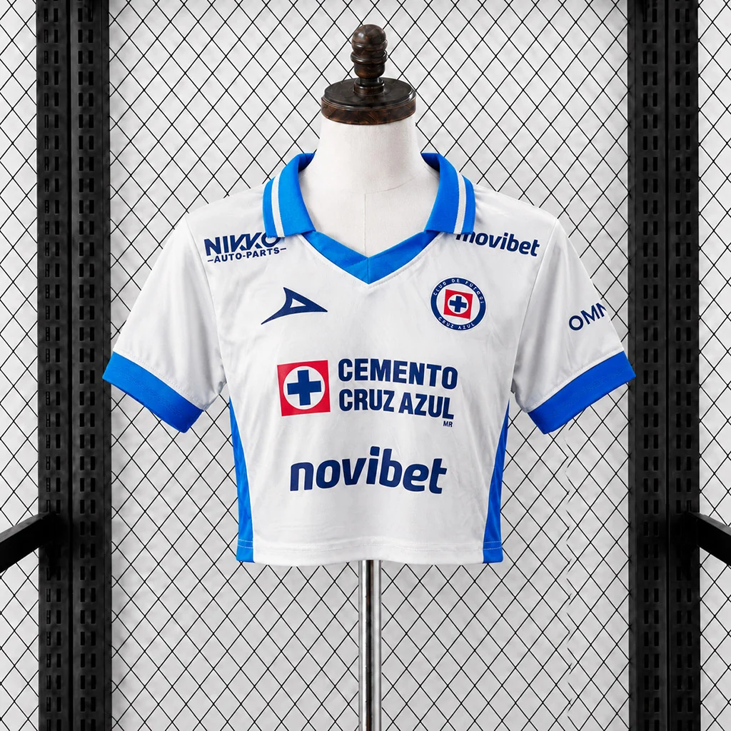 CAMISETA SEGUNDA EQUIPACIÓN CRUZ AZUL 2026/27 VERSIÓN CROPPED TOP